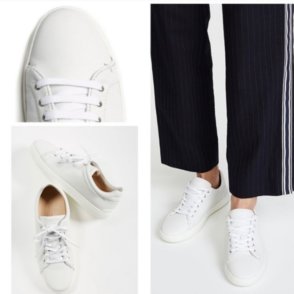 RAG & BONE KENT LACE-UP LEATHER SNEAKER WHITE NIB HIGH QUALITY BASICS TENNIS